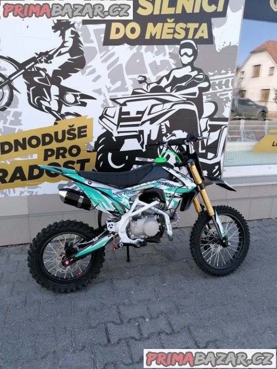 PITBIKE Leramotors Tornado 125ccm Pro 4Takt 17X14 Zelená záruka 2 roky