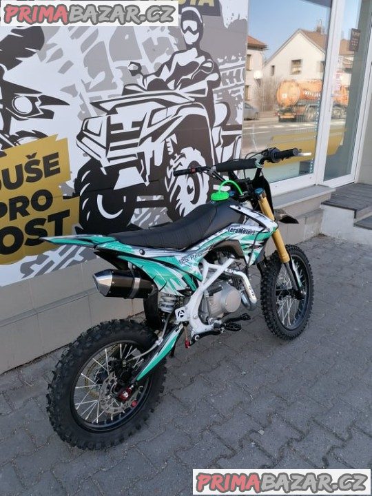 PITBIKE Leramotors Tornado 125ccm Pro 4Takt 17X14 Zelená záruka 2 roky