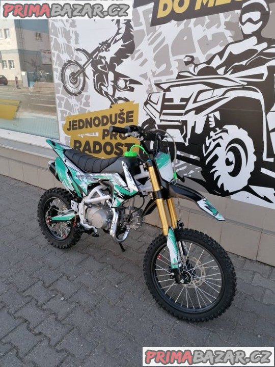 PITBIKE Leramotors Tornado 125ccm Pro 4Takt 17X14 Zelená záruka 2 roky