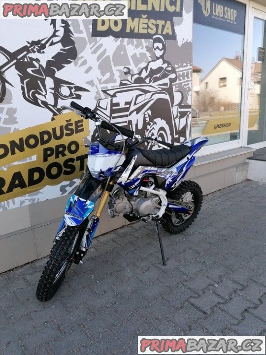 PITBIKE Leramotors Tornado 125ccm Pro 4Takt 17X14 MODRÁ záruka 2 roky