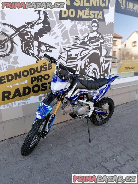 PITBIKE Leramotors Tornado 125ccm Pro 4Takt 17X14 MODRÁ záruka 2 roky