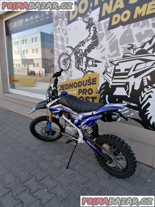 PITBIKE Leramotors Tornado 125ccm Pro 4Takt 17X14 MODRÁ záruka 2 roky