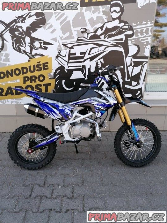 PITBIKE Leramotors Tornado 125ccm Pro 4Takt 17X14 MODRÁ záruka 2 roky