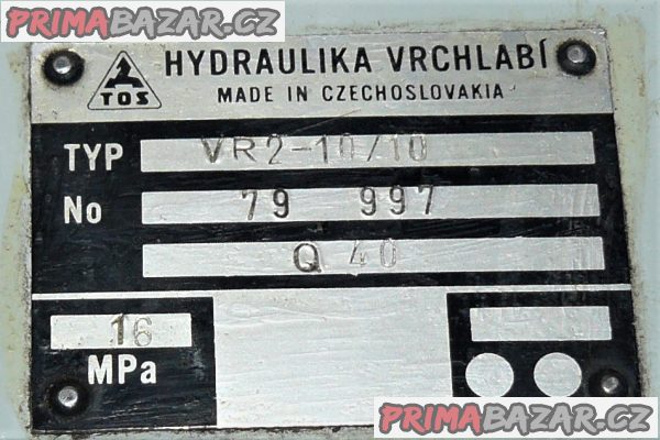 Ventil redukční  VR2-10/10, 16 MPa , Česká republika