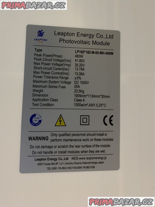 Solární panely Leapton LP182 460Wp
