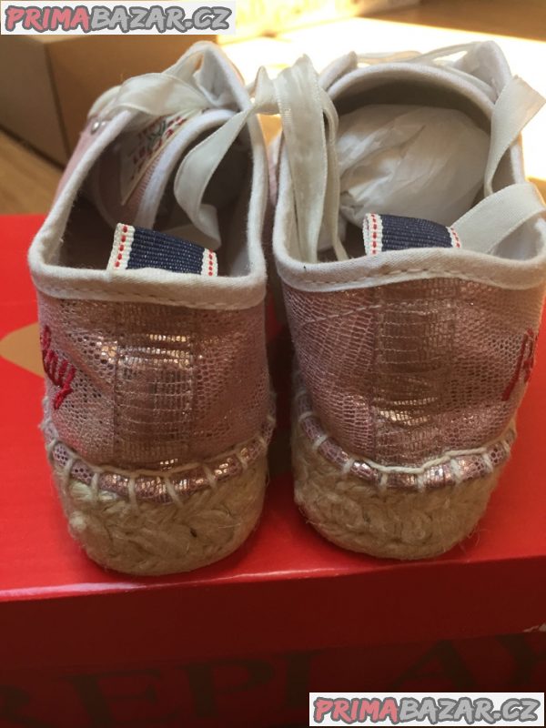 růžové espadrilky Replay Pymbe