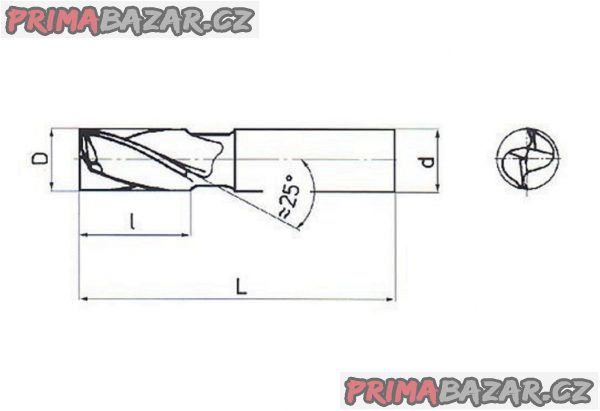 Fréza stopková kopírovací krátká 10x25  ČSN 222290-sada 10ks