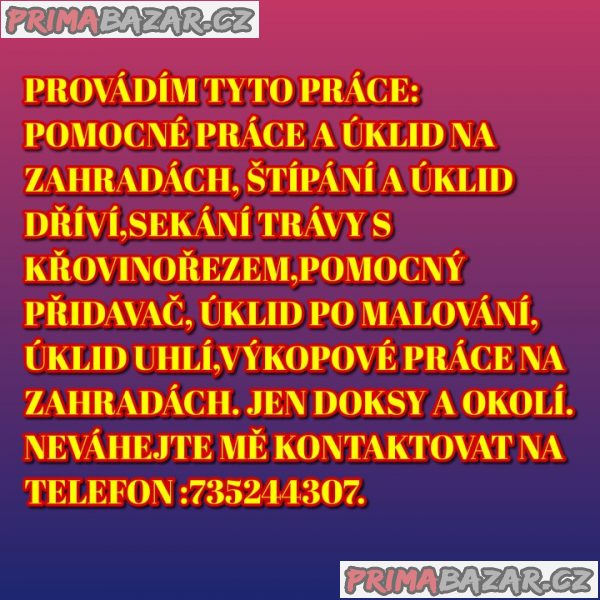 POMOCNÉ PRÁCE DOKSY