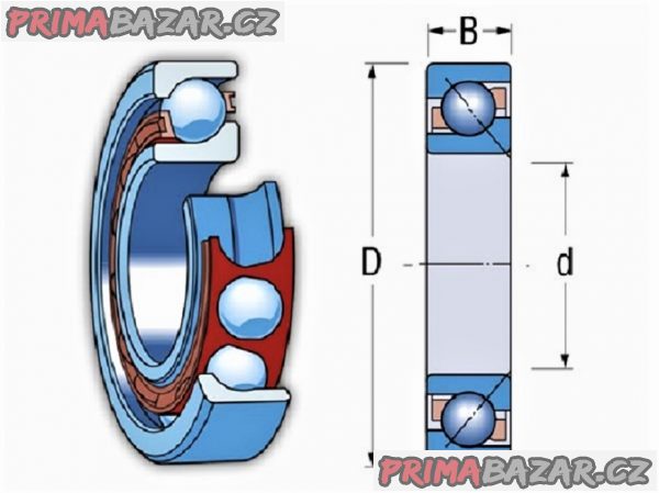 Ložisko 7204 AA  s kosoúhlým stykem ZKL ČR ( NOVÉ )
