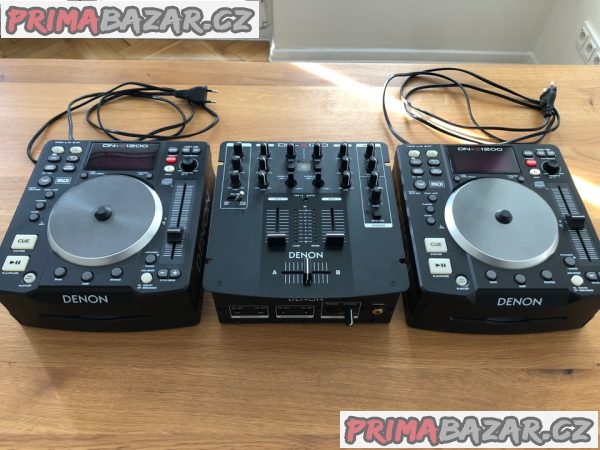 Denon DJ-DN-X120 DJ-2-kanálový stolní mix pult a  Denon DN-S1200 (2krát)