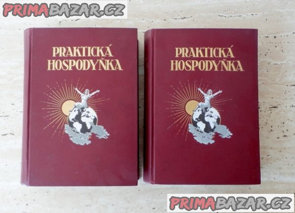 Praktická hospodyňka, dvojdílná starožitná kniha z roku 1928