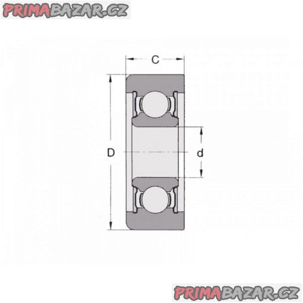 Ložisko PLC 07-2 kuličkové jednořadé-kladka  ZKL ČR ( NOVÉ )