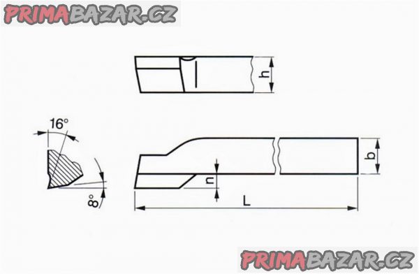 Nůž soustružnický KOVANÝ  25x25 z RO UBÍRACÍ STRANOVÝ pravý