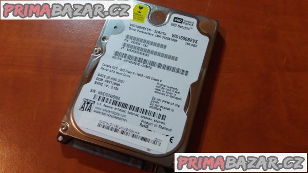 Pevny disk sata 160gb do notebooku