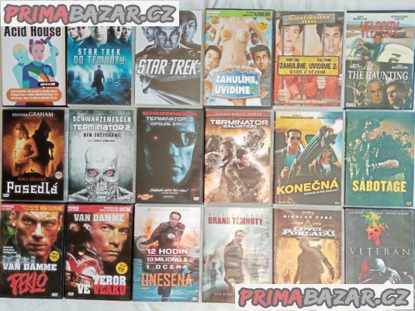 180 DVD chlapských akčních filmů od 66 Kc