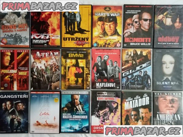 180 DVD chlapských akčních filmů od 66 Kc