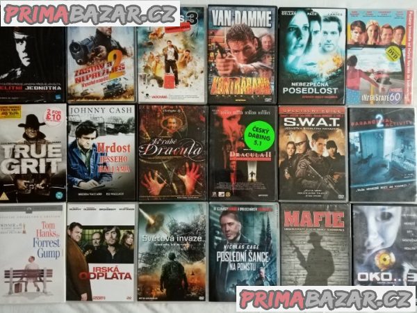 180 DVD chlapských akčních filmů od 66 Kc