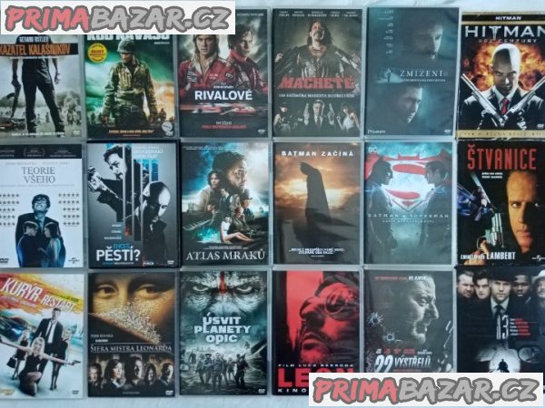 180 DVD chlapských akčních filmů od 66 Kc