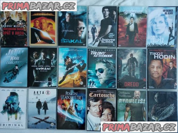 180 DVD chlapských akčních filmů od 66 Kc