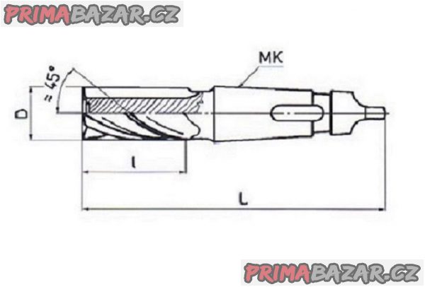 Fréza 25x80 válcová čelní dlouhá hrubozubá, ČSN 2197 (NOVÁ)