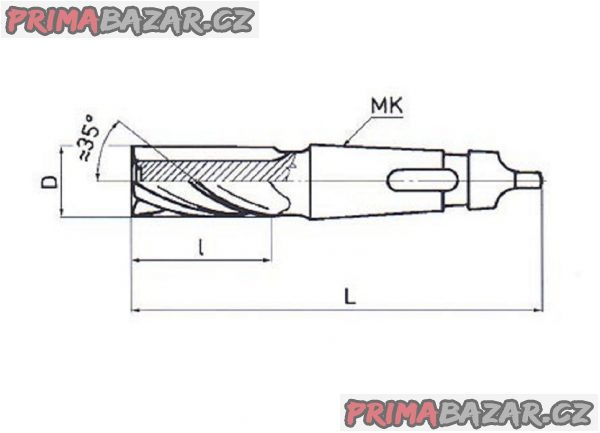 FRÉZA válcová čelní 32x100x6 ČSN 222198  HSS ČR (NOVÁ)