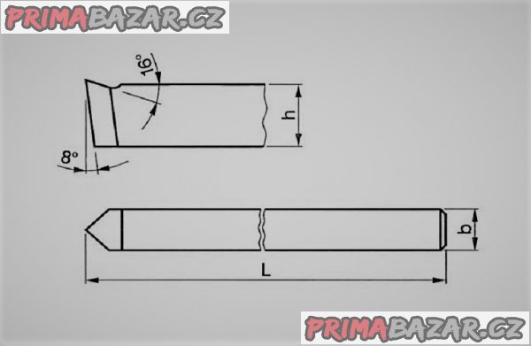 Soustružnický nůž 20x20 HLADÍCÍ kovaný,  HSS