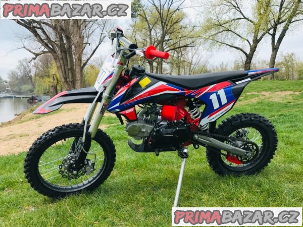 Pitbike Shark 125ccm, e-start, červená