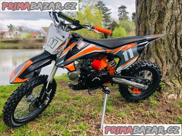 Pitbike Shark 125ccm, e-start, oranžová