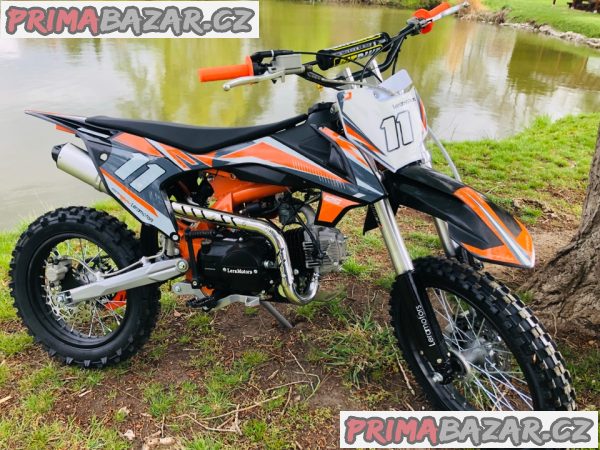 Pitbike Shark 125ccm, e-start, oranžová