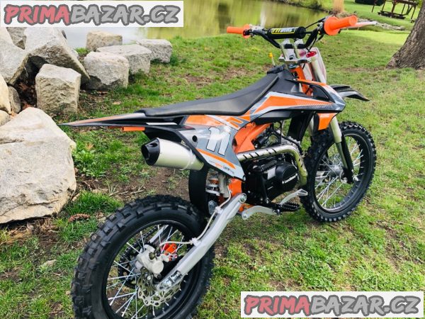 Pitbike Shark 125ccm, e-start, oranžová