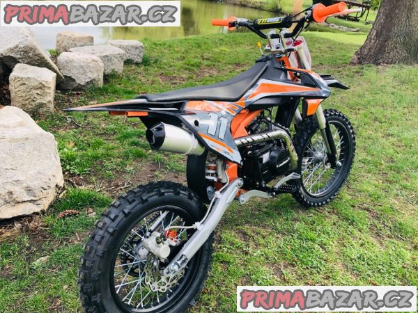 Pitbike Shark 125ccm, e-start, oranžová