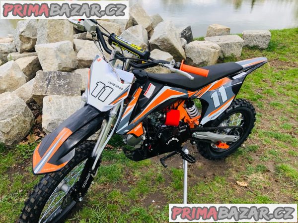 Pitbike Shark 125ccm, e-start, oranžová