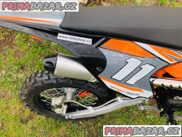 Pitbike Shark 125ccm, e-start, oranžová