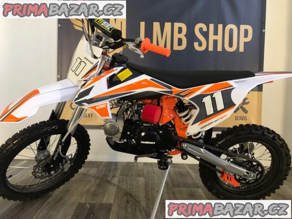 Pitbike Shark 125ccm, k-start, oranžová