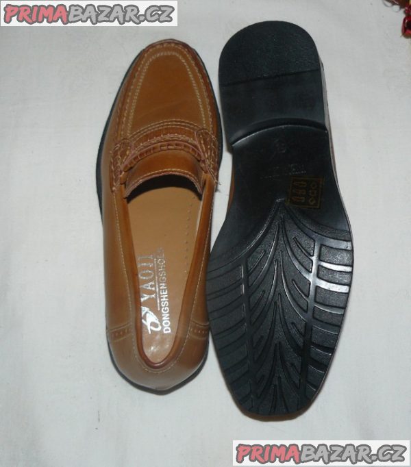Mokasíny pánské, NOVÉ, velikost 42, = 28, = 8 (letní obuv)