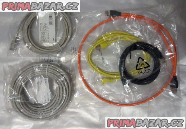 UTP ethernet propojovací kabely cat6 cat5e a konektory