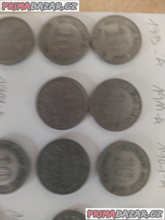 konvolut mincí - 5 a 10 pfennig