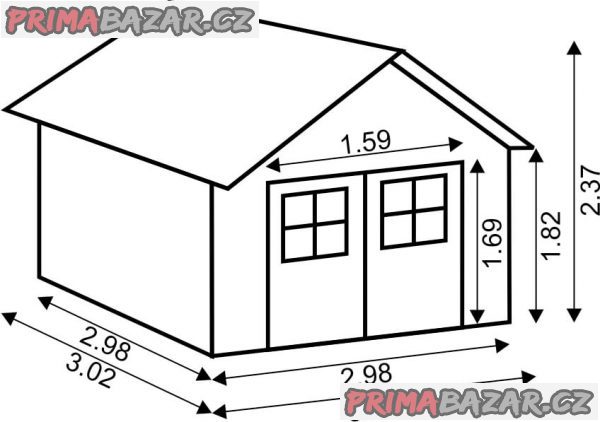 Zahradní domek 3x3