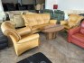 514 Luxusní designová kožená sedací souprava 1+1+3