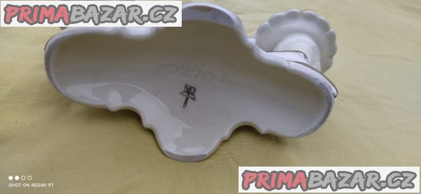 Porcelánový dvouramenný svícen