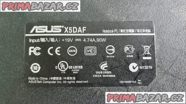 Notebook Asus X5DAF na náhradní díly