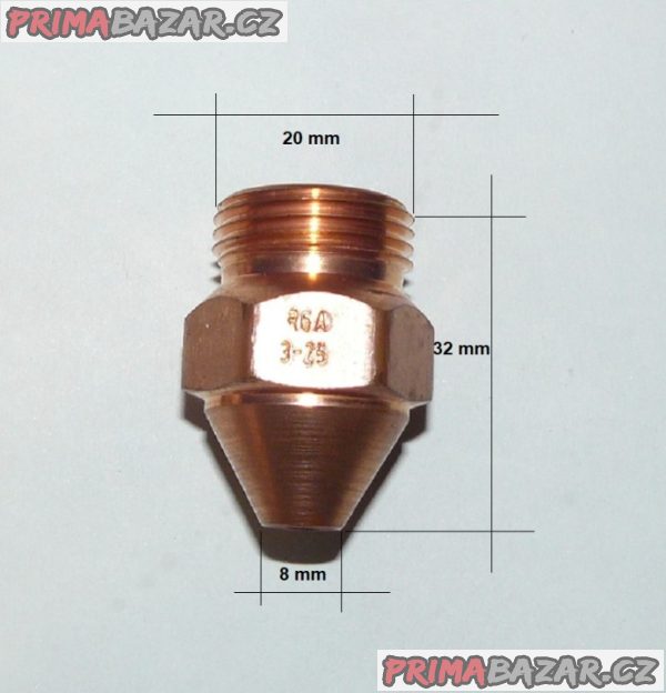 Hubice (špička) nahřívací R6 3-25 (NOVÉ) svářecí technika