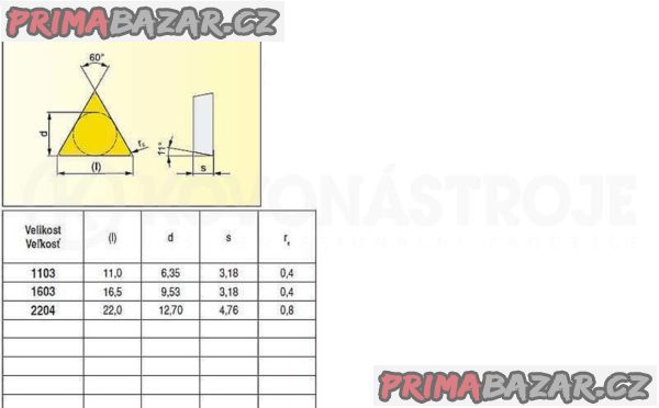 Břitové destičky univerzální -TPUN 160308 Pramet (sada) NOVÉ