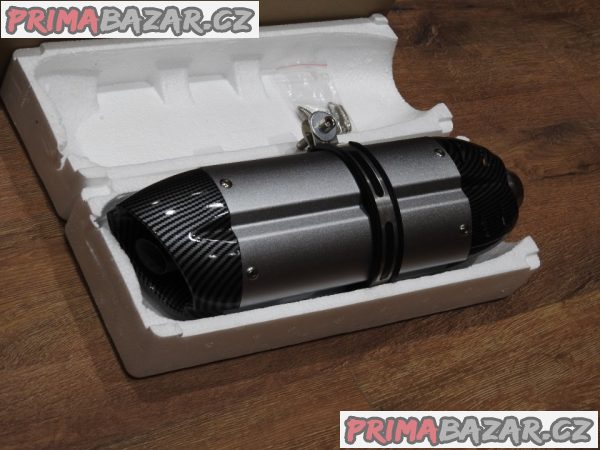 Laděný výfuk Mivv stříbrný/carbon Nový Laděný výfuk Mivv stříbrný/carbon Nový