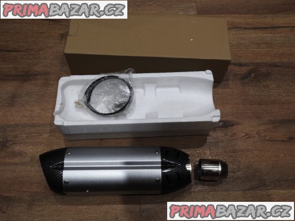 Laděný výfuk Mivv stříbrný/carbon Nový Laděný výfuk Mivv stříbrný/carbon Nový
