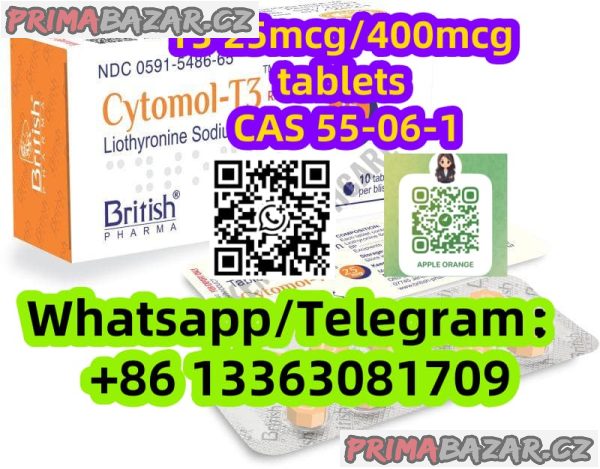 LIOTHYRONINE SODIUM（T3) 25mcg/400mcg x 100 tablets CAS 55-06-1