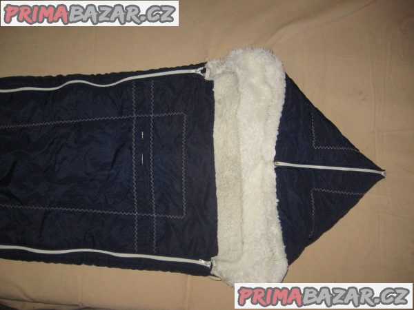 zimní fusak a dětský příbor, postýlka