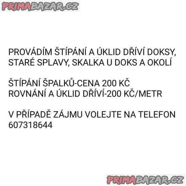 Pomocné a úklidové práce Doksy a okolí