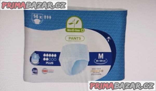 Medi-Inn Inkontinenční kalhotky Plus 7 kapek vel. M 14 ks, odběr Plzeň/Praha 5