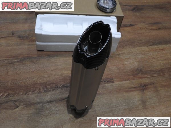 Laděný výfuk Mivv Titanium stříbrný/carbon Nový